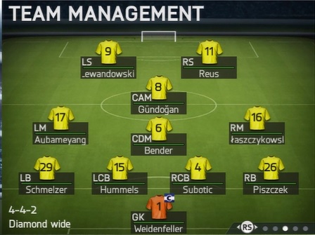 "To be, this is an ideal 4-4-2 Diamond for Dortmund"